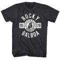 Black Heather Rocky t-shirt featuring a Rocky Boxing Club design