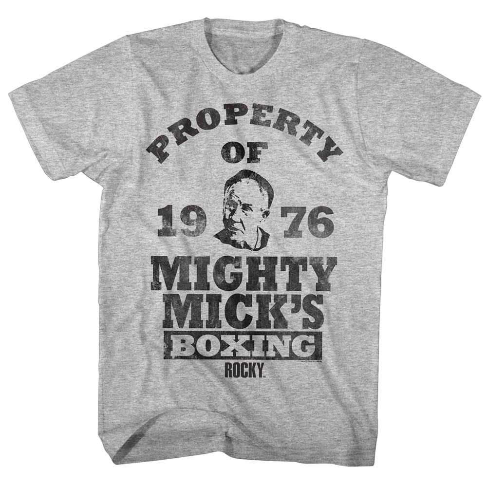 Gray Heather Rocky t-shirt featuring a Rocky Property of design