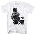 White Rocky t-shirt featuring a Rocky 40Th Anniversary design