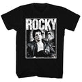 Black Rocky t-shirt featuring a Rocky Rocky Sitting design