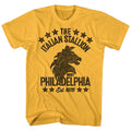 Ginger Rocky t-shirt featuring a Rocky Stallionish design