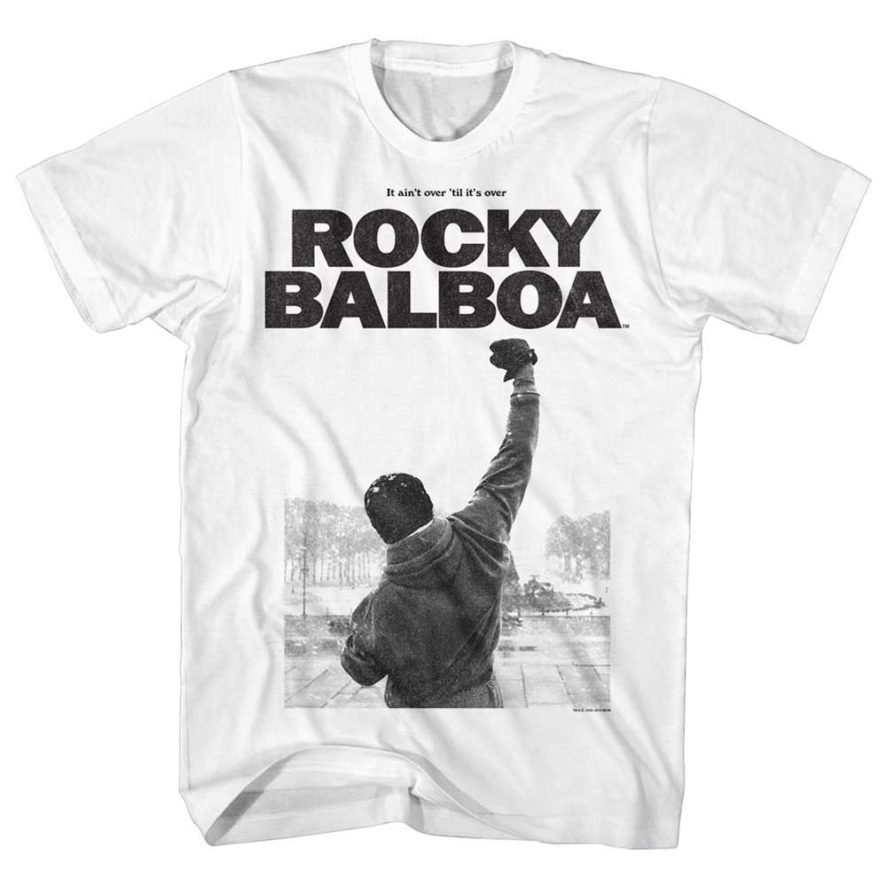 White Rocky t-shirt featuring a Rocky Rocky6 design