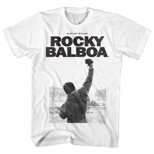 White Rocky t-shirt featuring a Rocky Rocky6 design