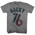 Graphite Heather Rocky t-shirt featuring a Rocky Rocky76 design