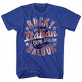 Royal Blue Rocky t-shirt featuring an Italian Stallion design