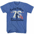 Royal Heather Rocky t-shirt featuring a Rocky Ath 76 Take 2 design