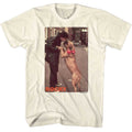 Natural Rocky t-shirt featuring a Rocky Kissy Dog design