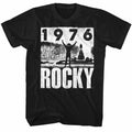 Black Rocky t-shirt featuring a Rocky 76 Is Awesome design
