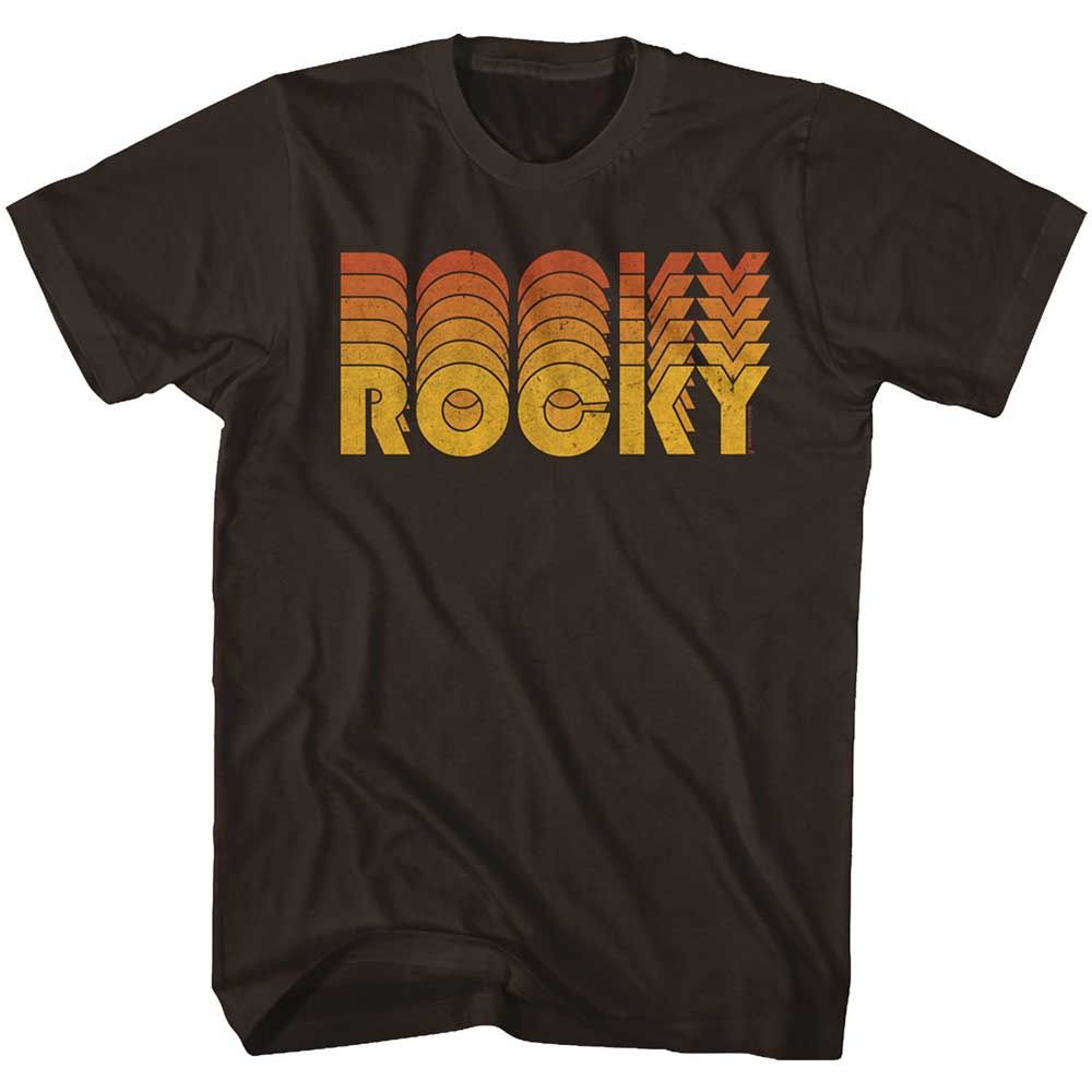 Dark Chocolate Rocky t-shirt featuring a Rocky Retro Rocky design