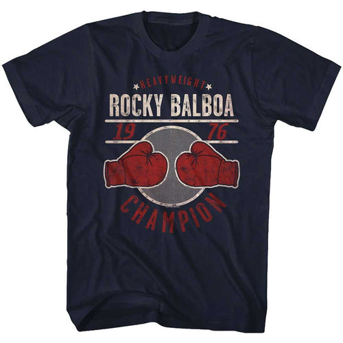 Navy Rocky t-shirt featuring a Rocky Champ76 design