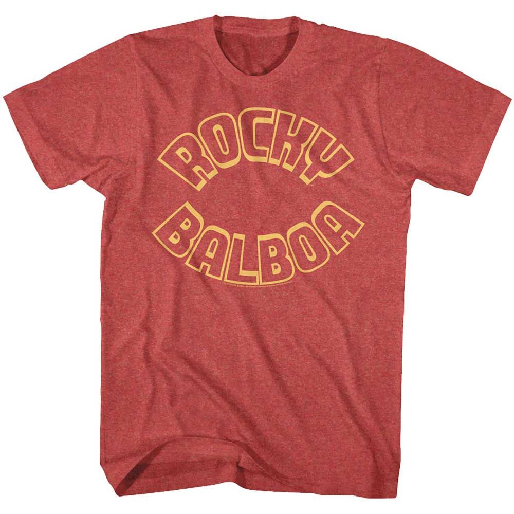 Red Heather Rocky t-shirt featuring a Rocky R Balboa design