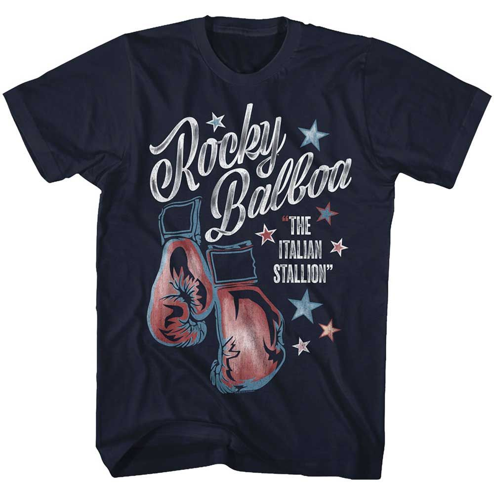 Navy Rocky t-shirt featuring a Rocky Rbstallion design