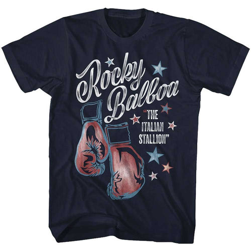 Navy Rocky t-shirt featuring a Rocky Rbstallion design