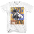 White Rocky t-shirt featuring a Rocky Rocky design