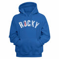 Royal blue Rocky pullover hoodie featuring a Murica design