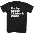 Black Rocky t-shirt featuring a Rocky Ganggang design