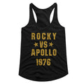 Rocky Ladies Racerback - Rocky vs Apollo - Black