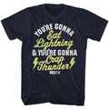 Navy Rocky t-shirt featuring a Rocky Lightning and Thunder design