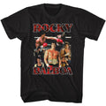 Black Rocky t-shirt featuring a Rocky Rocky Collage design