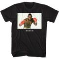 Black Rocky t-shirt featuring a Rocky Rocky Clubber Photo design