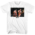 White Rocky t-shirt featuring a Rocky Rocky Knock Out design