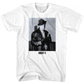 White Rocky t-shirt featuring a Rocky Rocky Glare design