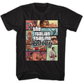 Black Rocky t-shirt featuring a Rocky Rocky Scene Panels design
