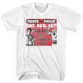 White Rocky t-shirt featuring a Rocky Rocky Balboa vs Lang design