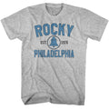 Gray Heather Rocky t-shirt featuring a Rocky Rocky Liberty Bell design