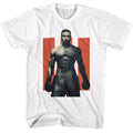 White Rocky t-shirt featuring a Rocky Rocky Creed and Iii design