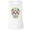 Rocky Ladies Muscle Tank - Rocky Felix Chavez Skull
