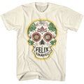 Natural Rocky t-shirt featuring a Rocky Rocky Felix Chavez Skull design