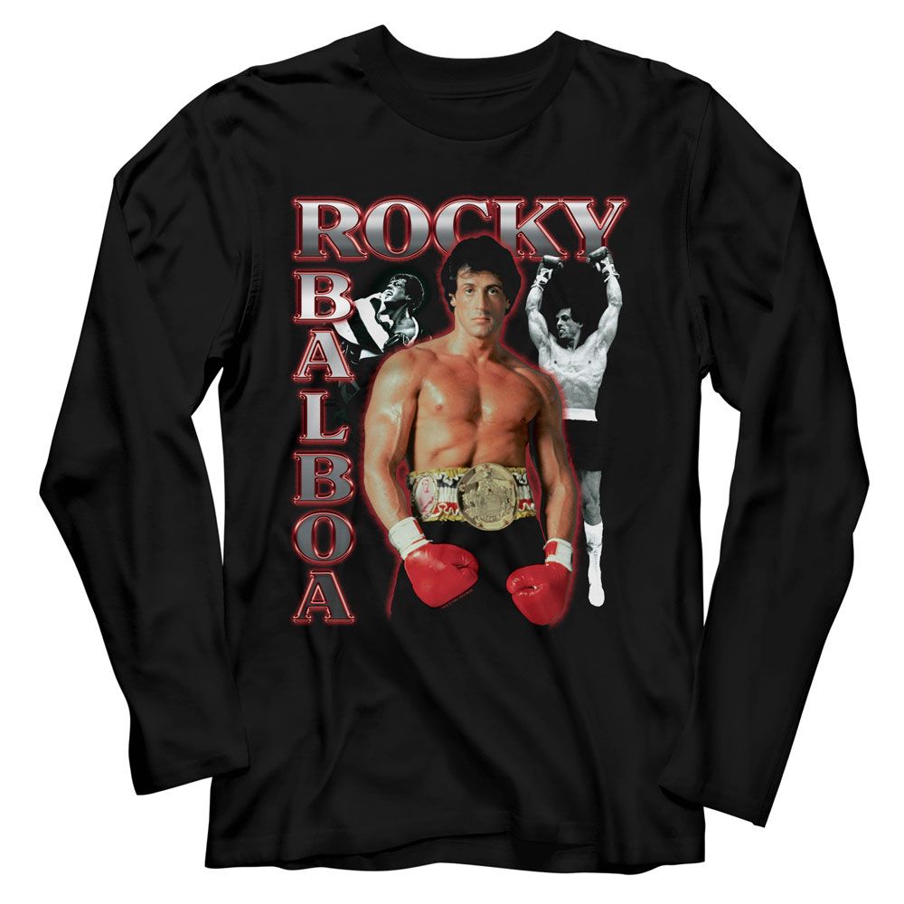 Rocky Long Sleeve T-Shirt - Rocky Three Photos Collage
