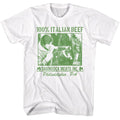 White Rocky t-shirt featuring a Rocky Rocky Italian Beef design