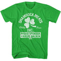 Kelly Green Rocky t-shirt featuring a Rocky Rocky Shamrock Meats Philly design