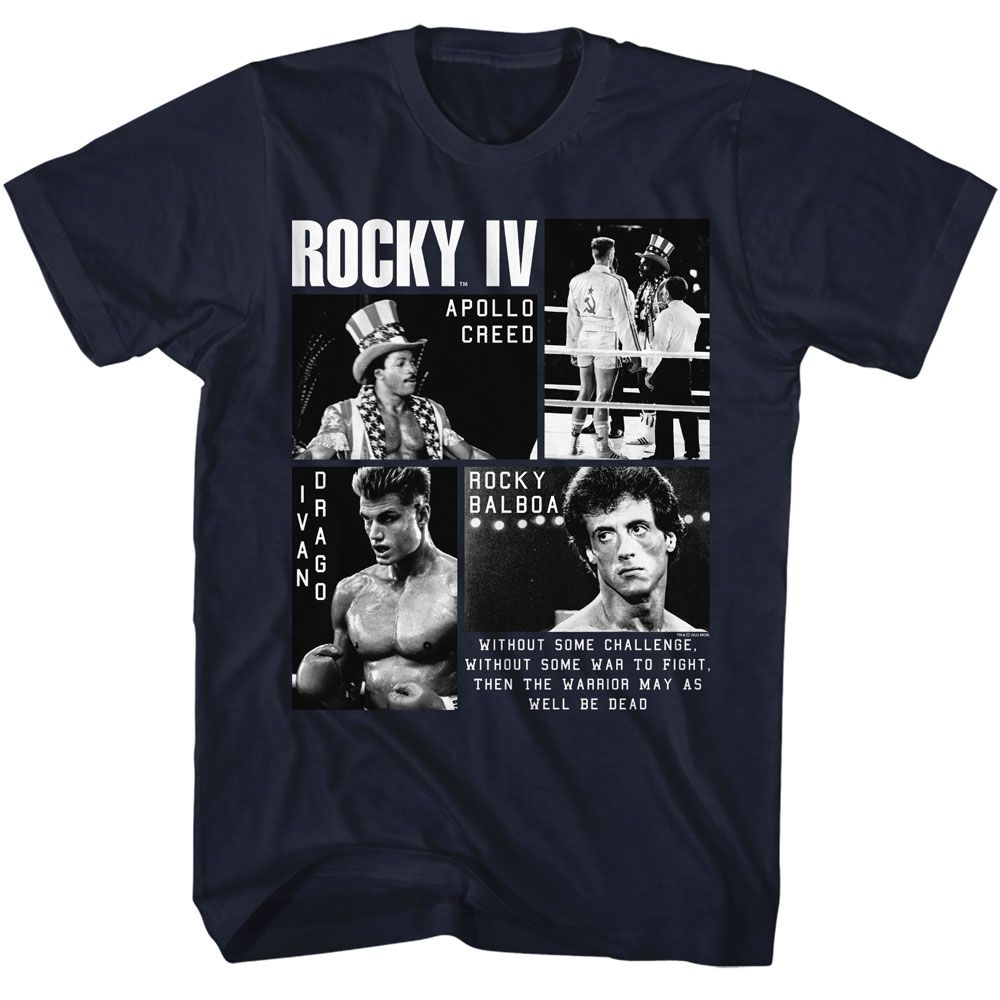 Navy Rocky t-shirt featuring a Rocky Rocky Iv Photos design