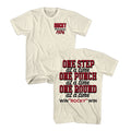 Natural Rocky t-shirt featuring a Rocky Rocky 1976 Front and Back design