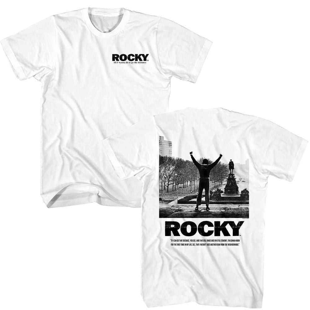 White Rocky t-shirt featuring a Rocky Rocky All I Wanna design