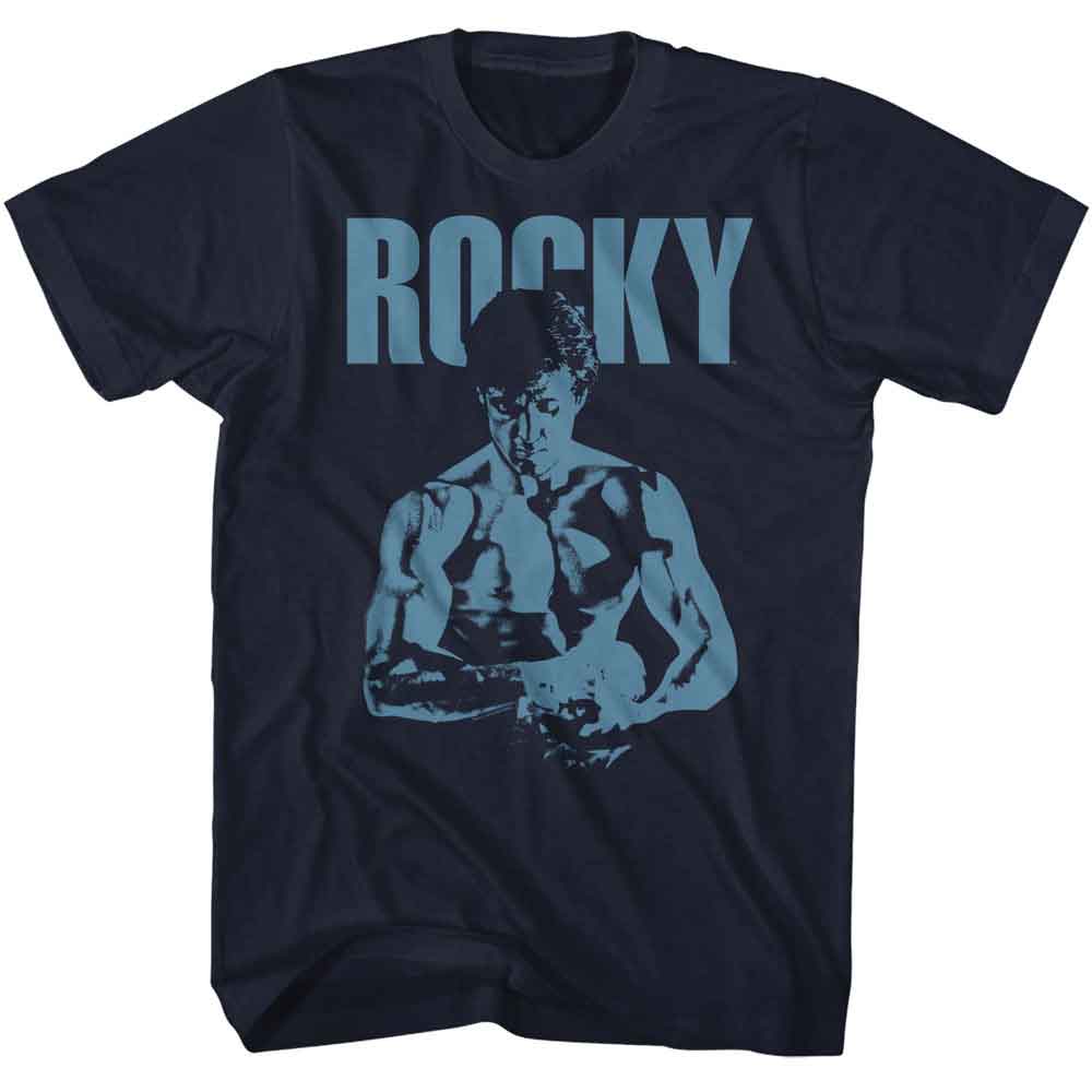 Navy Rocky t-shirt featuring a Rocky Rocky Blue Ish design