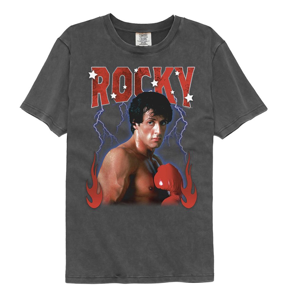 Rocky Comfort Colors T-Shirt - Lightning Flames