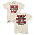 Natural Rocky t-shirt featuring a Rocky Rocky One Step One Punch design