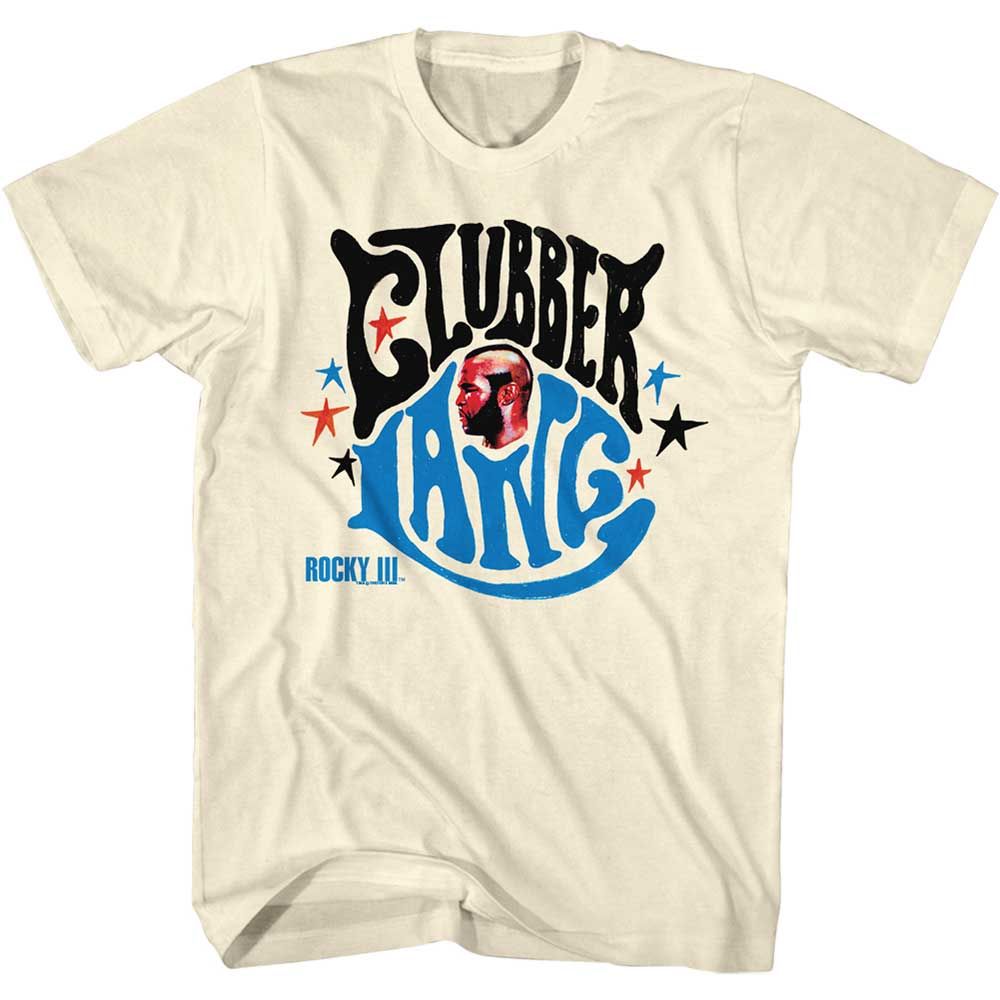 Natural Rocky t-shirt featuring a Clubber Lang design