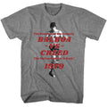 Graphite Heather Rocky t-shirt featuring a Rocky Rocky Rematch design