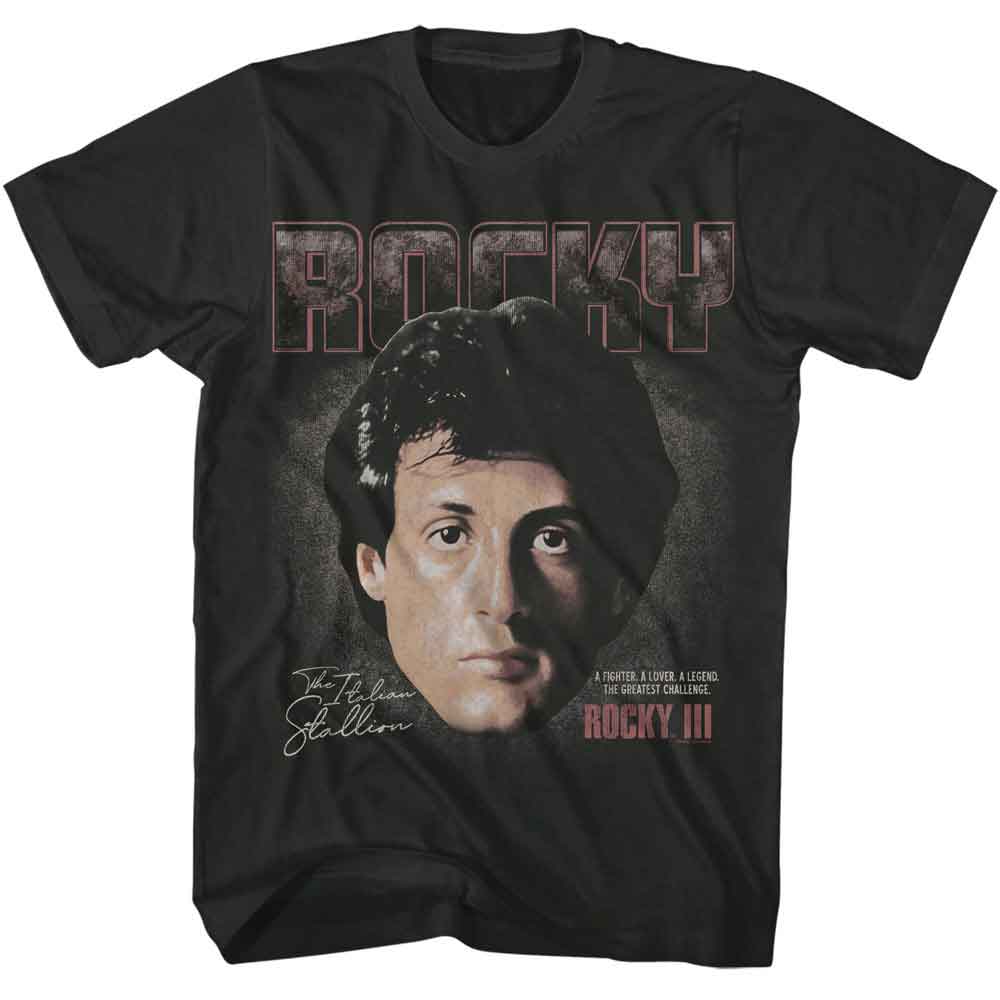 Smoke Gray Rocky t-shirt featuring a Rocky Rocky Head design