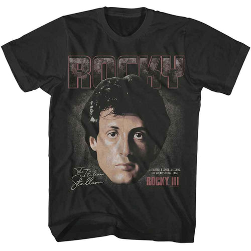 Smoke Gray Rocky t-shirt featuring a Rocky Rocky Head design