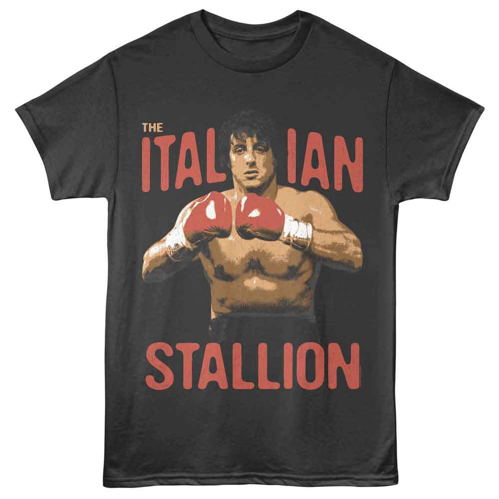 Smoke Gray Rocky t-shirt featuring an Italian Stallion design