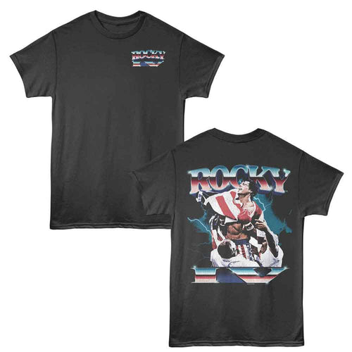Smoke Gray Rocky t-shirt featuring a Rocky Rocky Lightning Chrome design