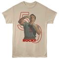 Sand Rocky t-shirt featuring a Rocky Rocky 50 design