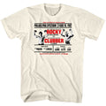 Natural Rocky t-shirt featuring a Rocky Rocky vs. Clubber design