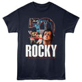 Navy Rocky t-shirt featuring a Rocky Rocky 50 Image Inlay design